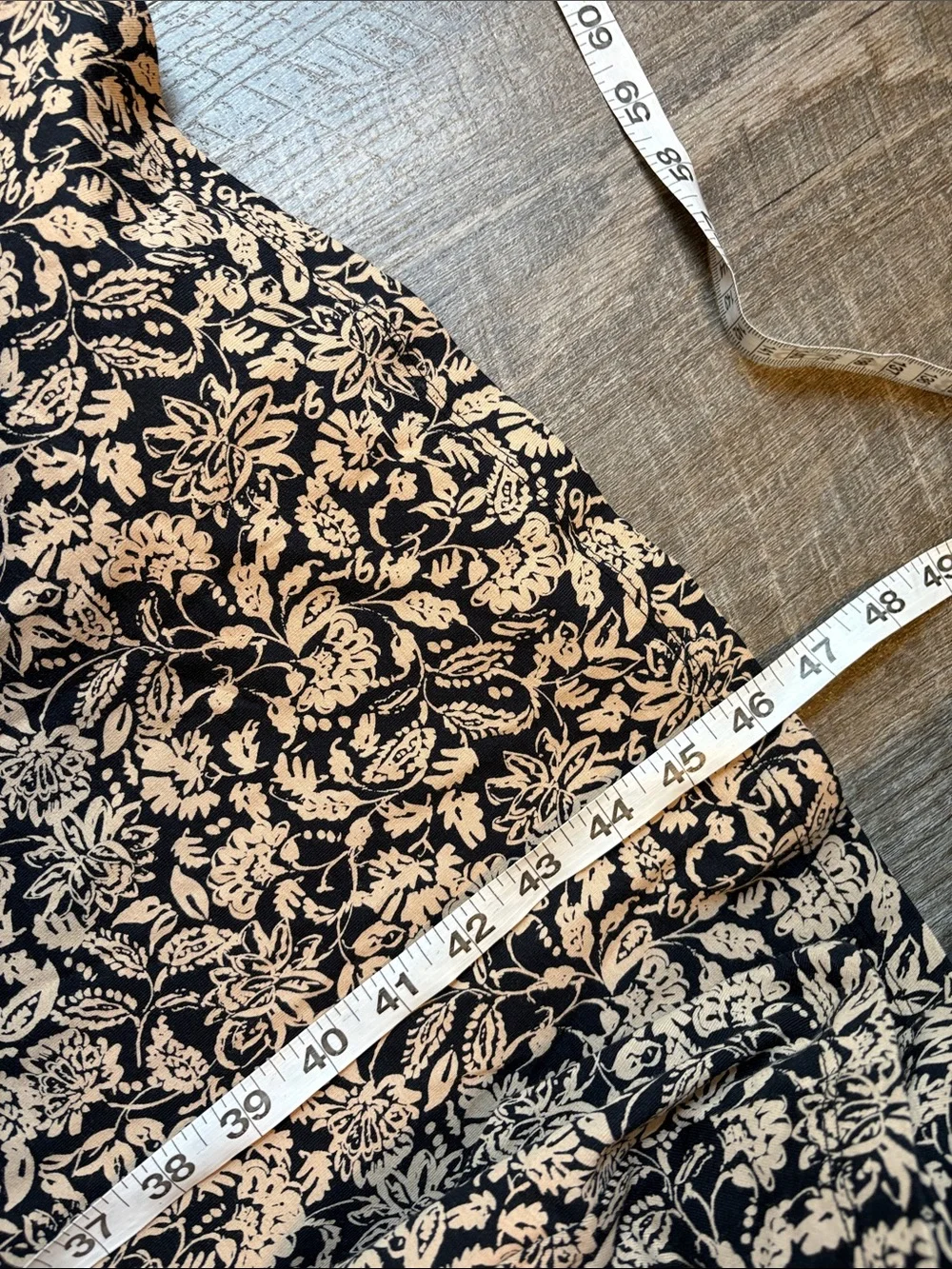 Pact Paisley Blossoms Black Fit & Flare Organic Cotton Dress size M